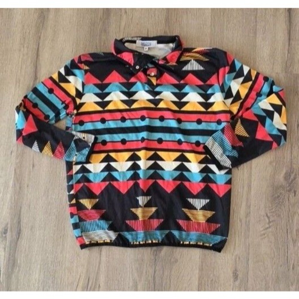 Rowdy Crowd Clothing Pullover Mens Medium Southwestern Aztec Geometric Snap